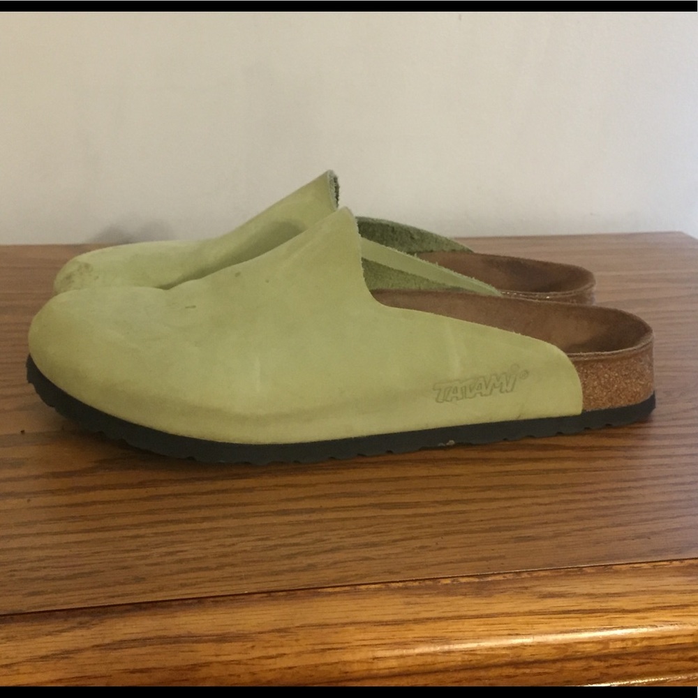 Lime green Birkenstock clogs size 9 women’s